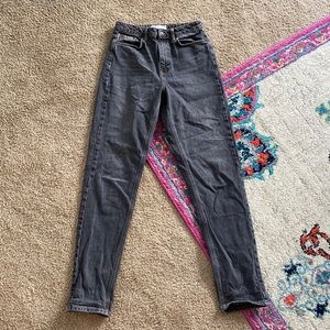 NWOT TOPSHOP TALL washed black mom jeans